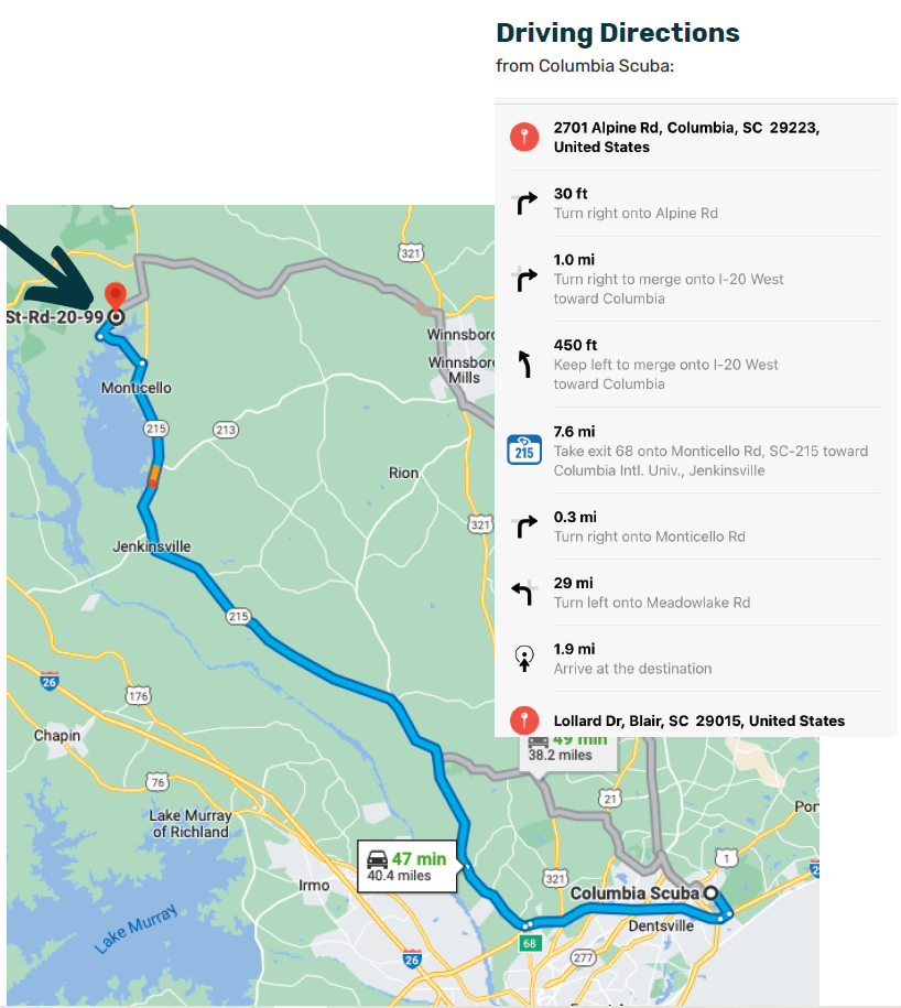 map to monticello